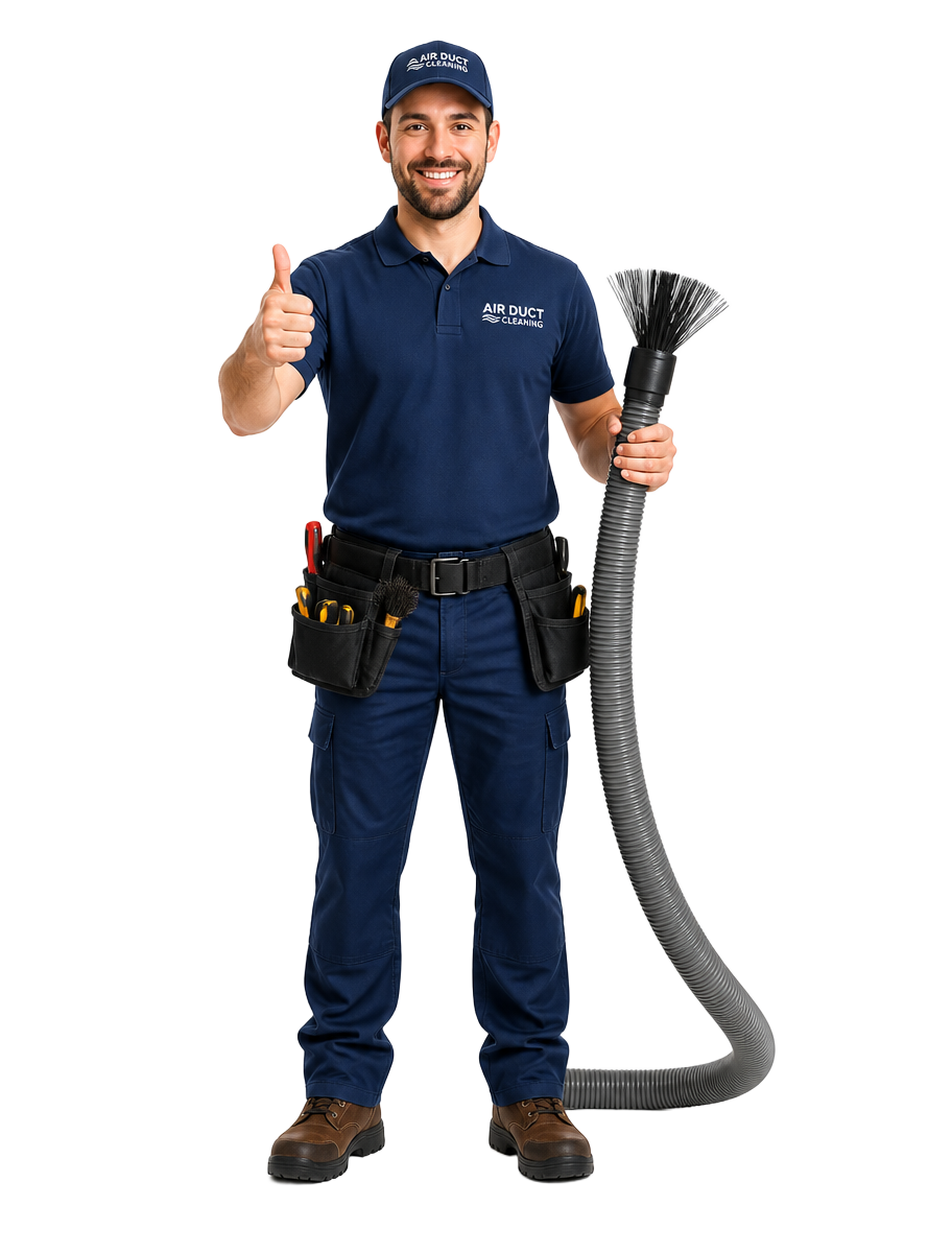 Absolute Air Duct Cleaning technician ready to help